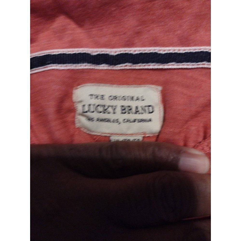 NWT Women's Lucky Brand 1990 L.A. California Live Free Polo Shirt Size XL Red - Picture 7 of 11
